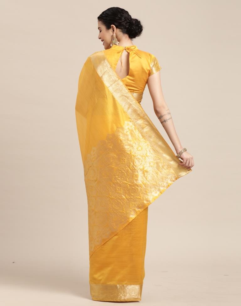 Yellow Silk Saree