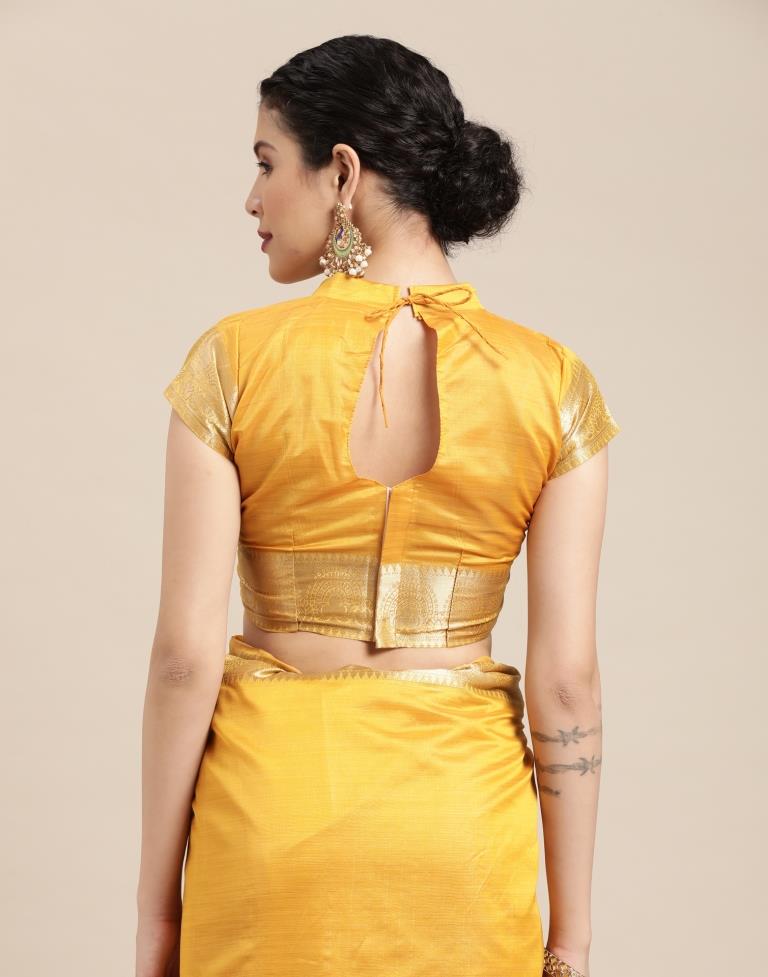 Yellow Silk Saree