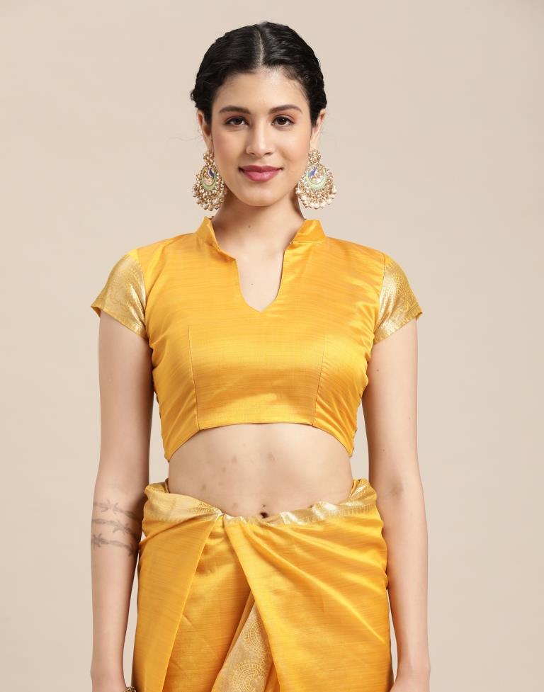 Yellow Silk Saree