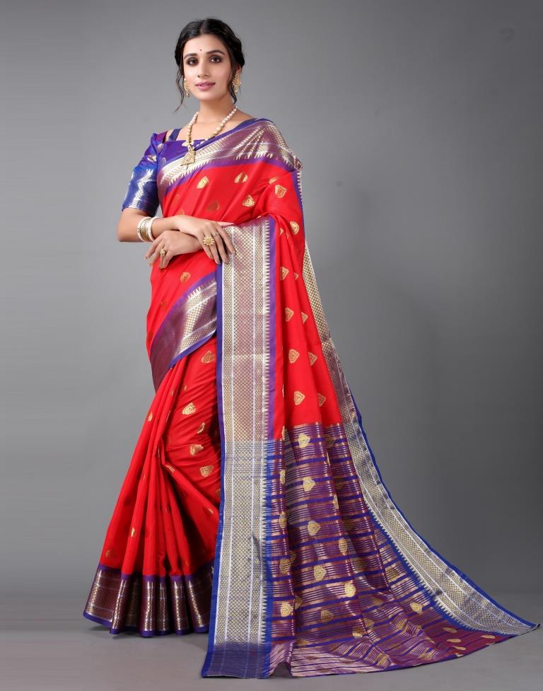 Red Banarasi Silk Saree