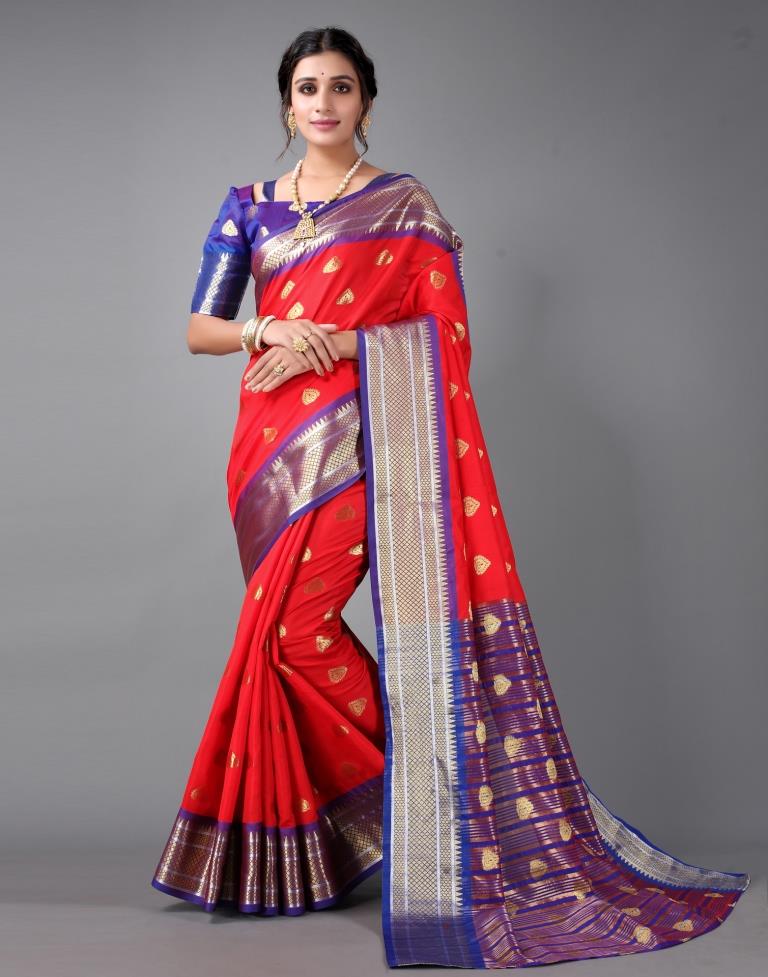 Red Banarasi Silk Saree