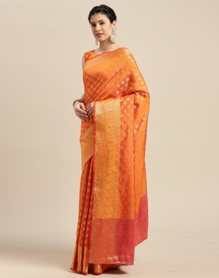 Orange Silk Saree