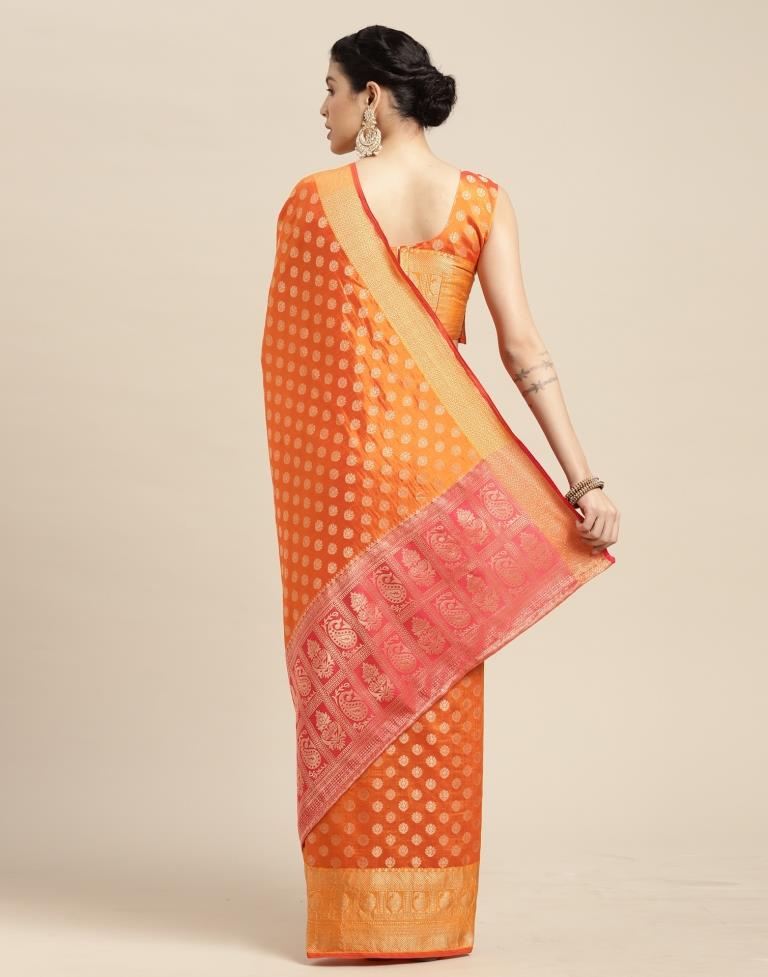 Orange Silk Saree
