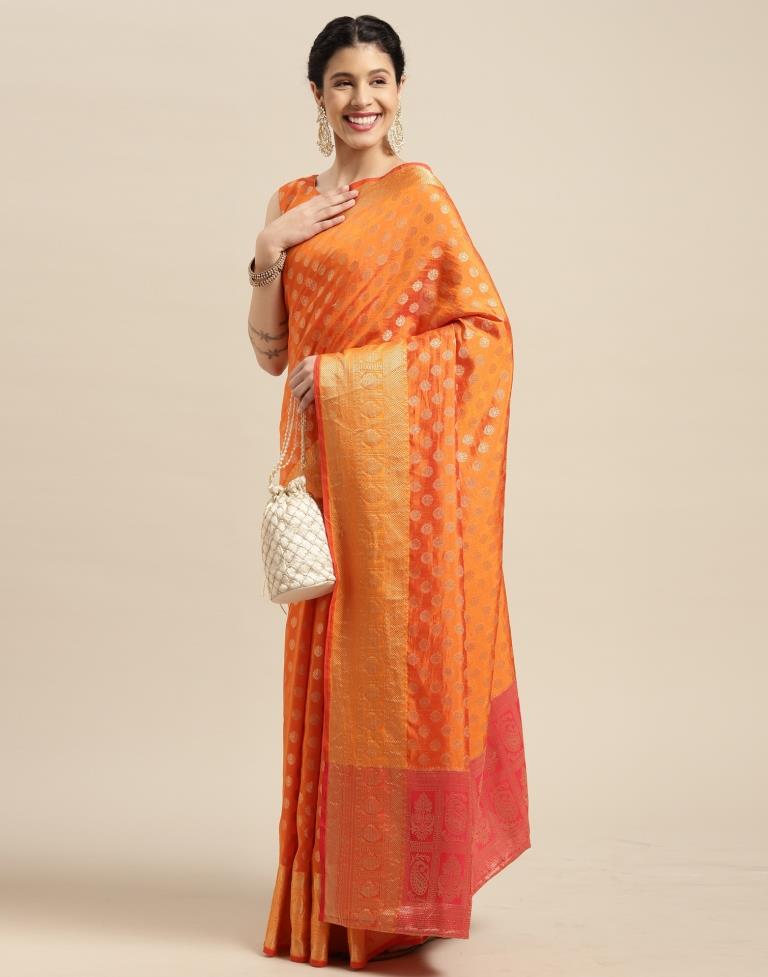 Orange Silk Saree