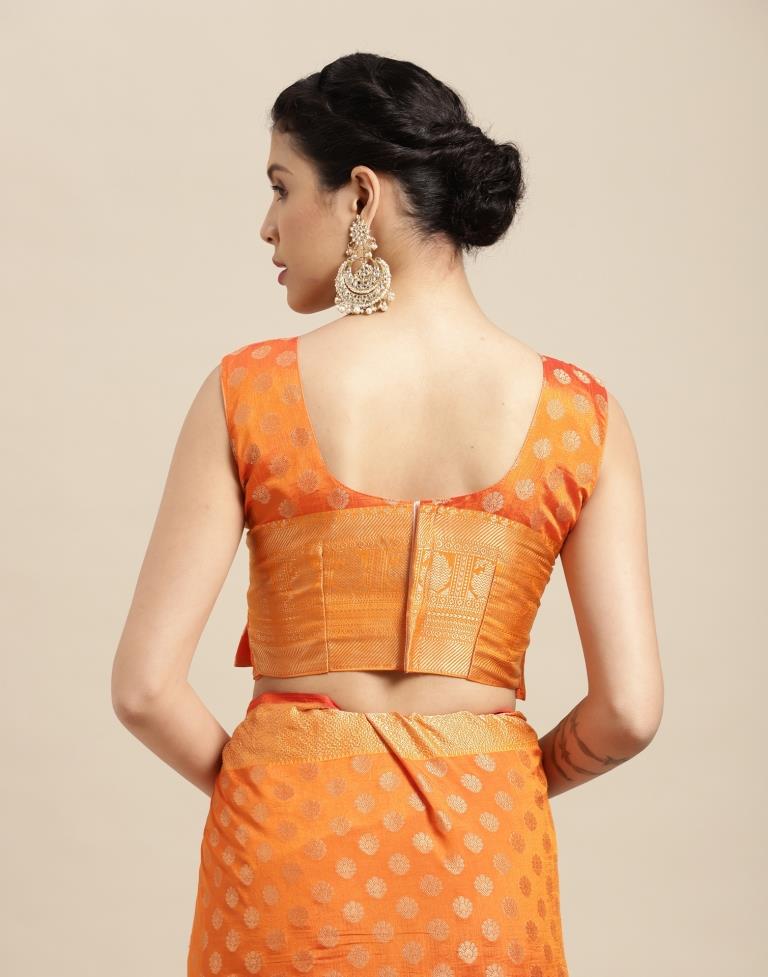 Orange Silk Saree