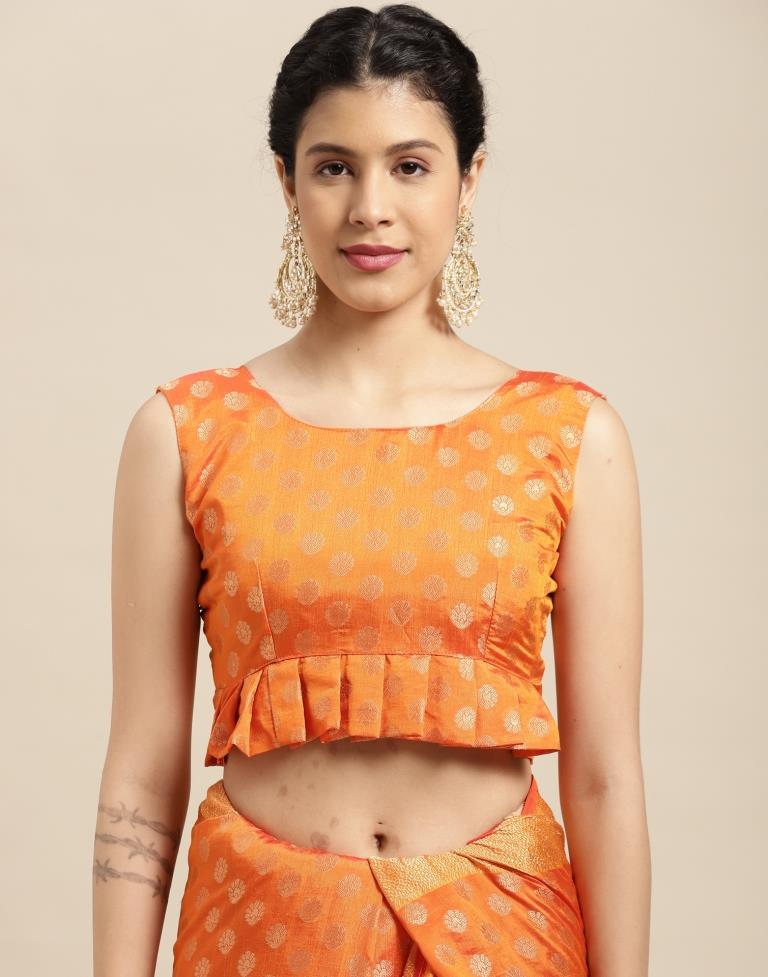 Orange Silk Saree