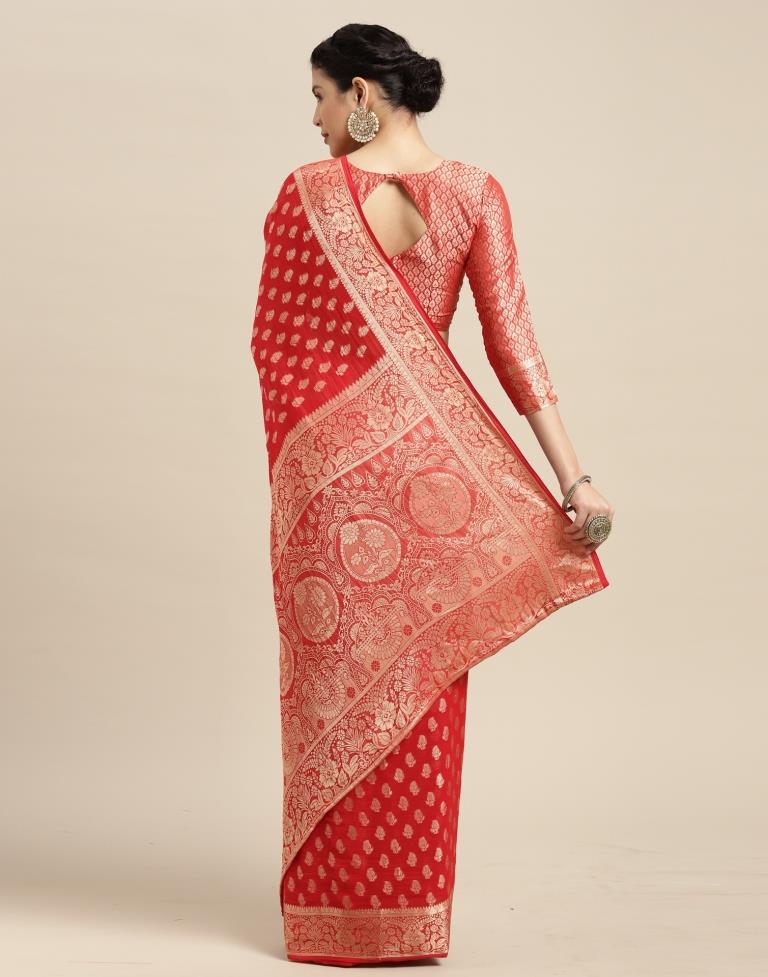 Red Banarasi Silk Saree