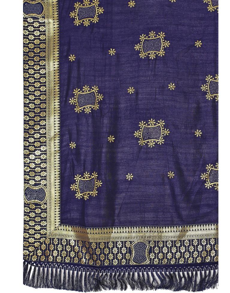 Navy Blue Embroidery Saree | 2270S2104