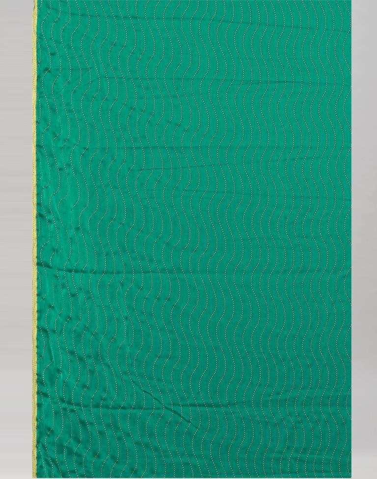Rama Green Chiffon Saree