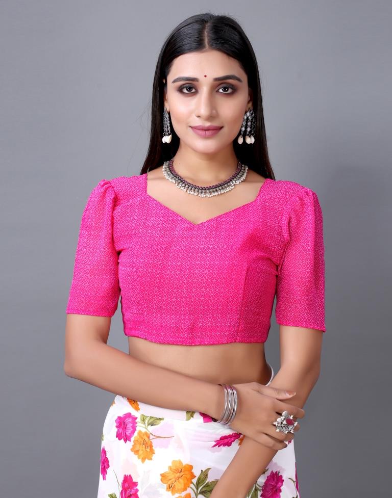 White Printed Saree | 2298S772