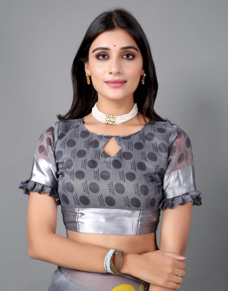 Grey Cotton Saree | 2304S103