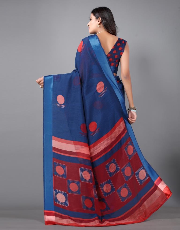 Cobalt Blue Cotton Saree | 2304S104