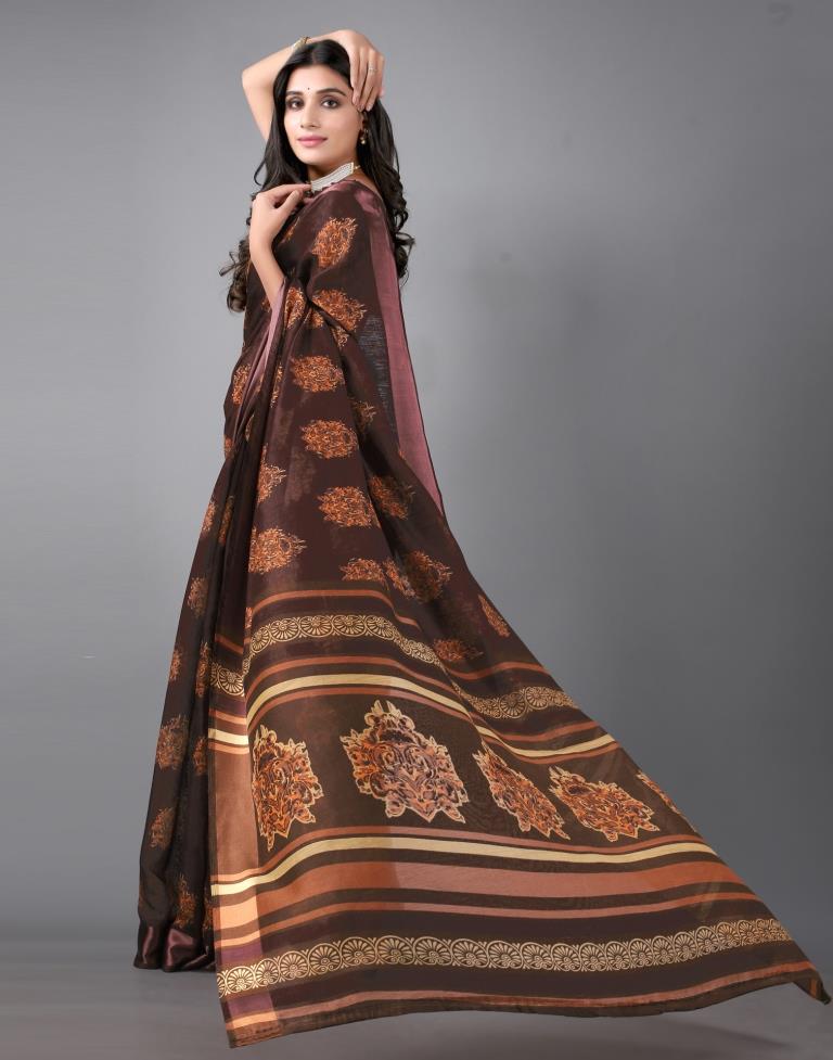 Brown Cotton Saree | 2304S109