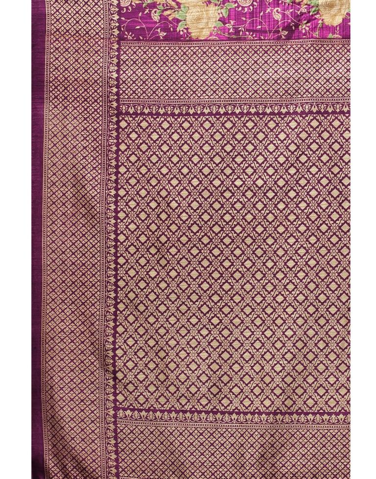 Purple Printed Saree | 2306S113