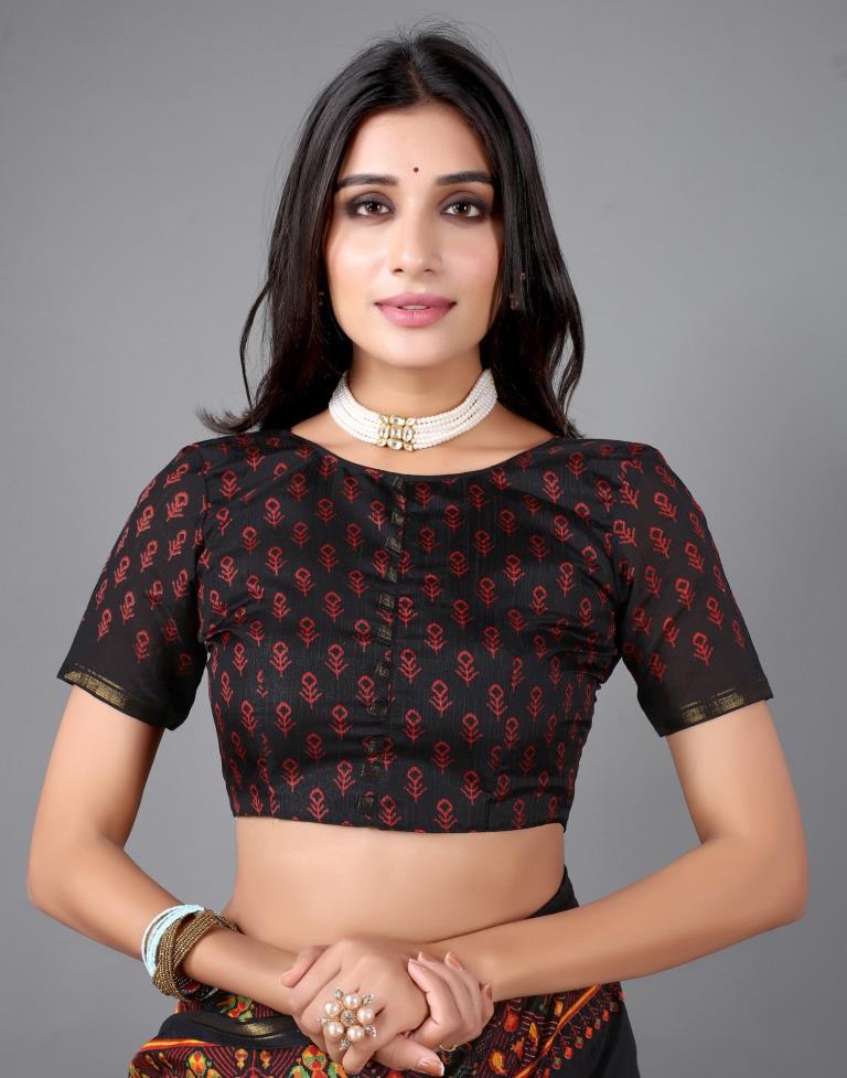 Black Printed Saree | 2306S120