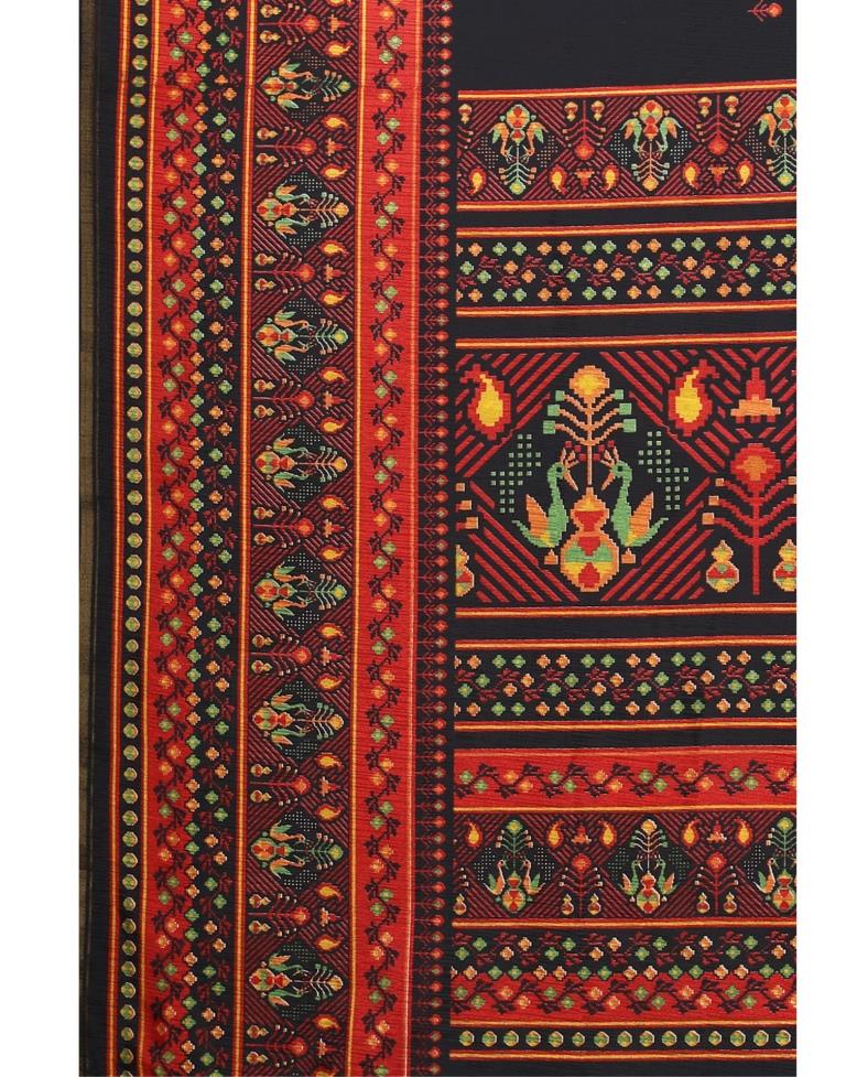 Black Printed Saree | 2306S120