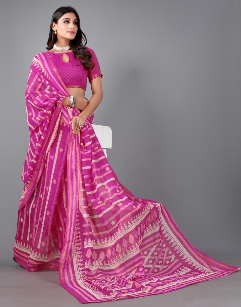 Pink Cotton Saree | 2308S122