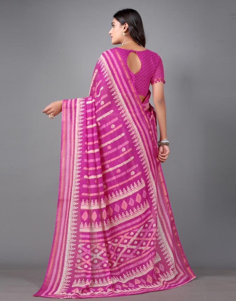 Pink Cotton Saree | 2308S122