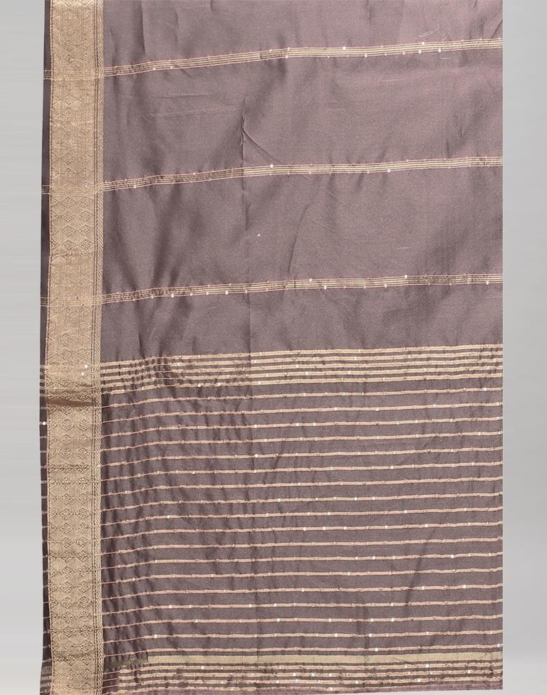 Rosewood Woven Organza Saree | 2309S132