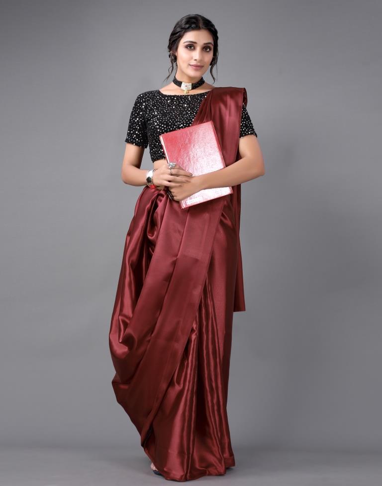 Maroon Silk Saree | 2311S111
