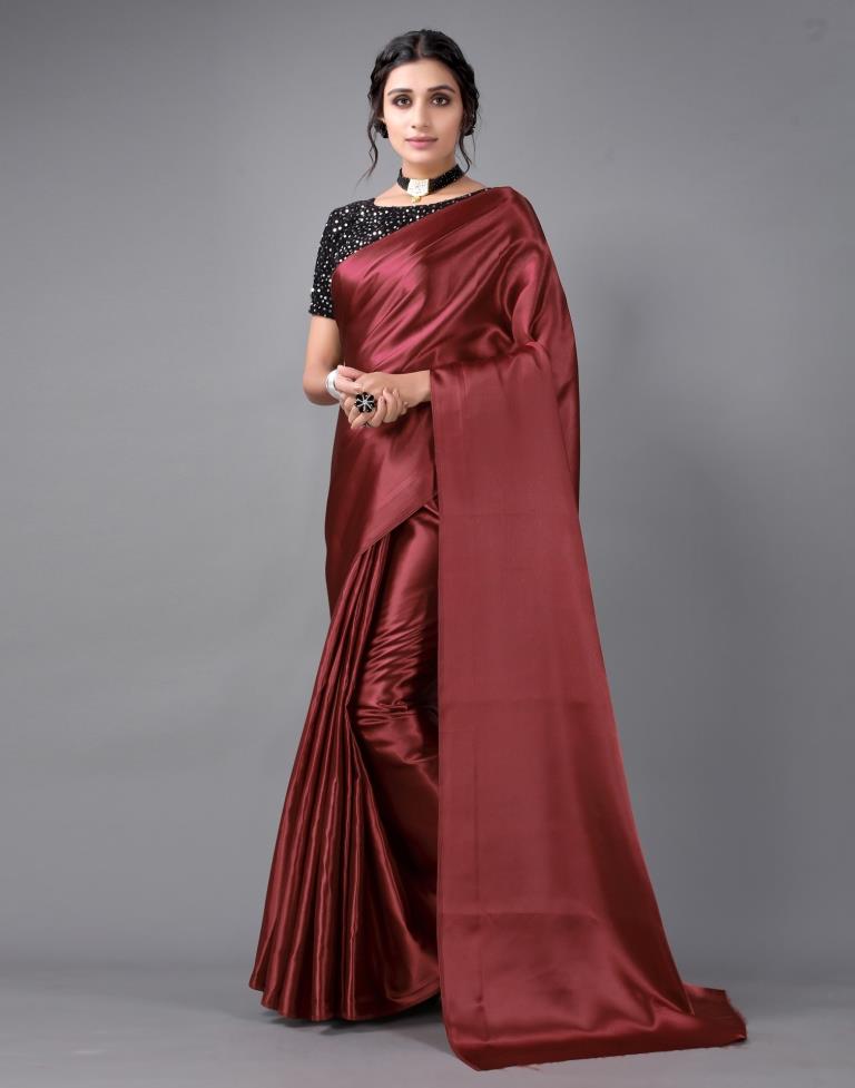 Maroon Silk Saree | 2311S111