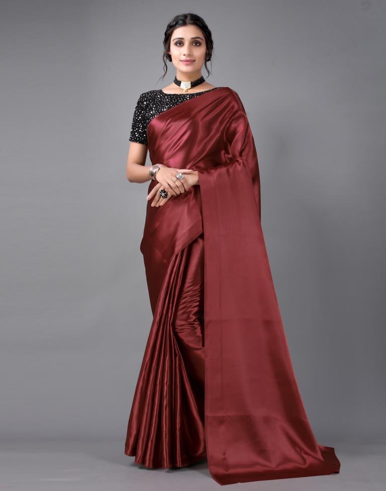 Maroon Silk Saree | 2311S111