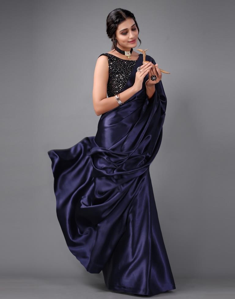 Navy Blue Silk Saree | 2311S115
