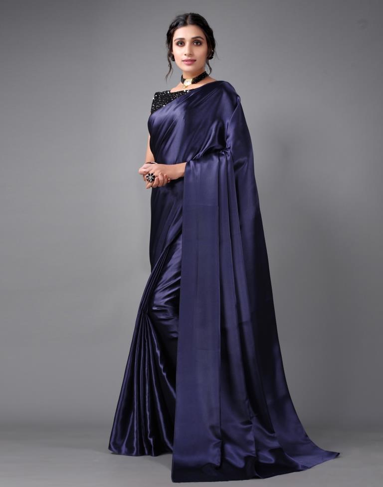 Navy Blue Silk Saree | 2311S115