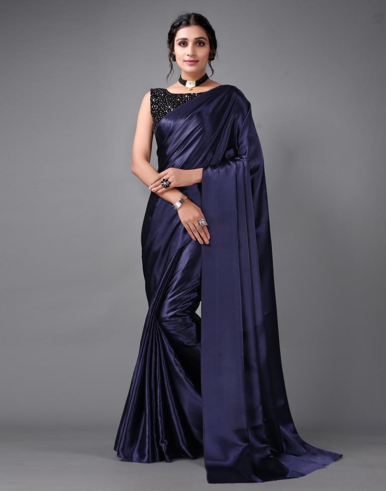Navy Blue Silk Saree | 2311S115