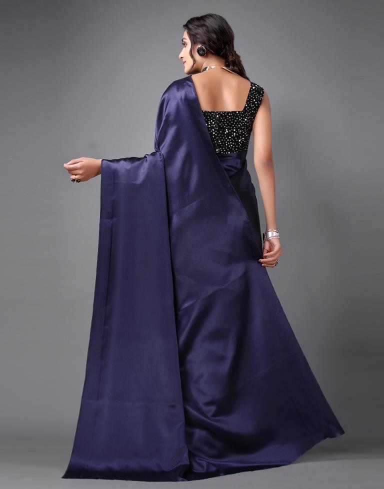 Navy Blue Silk Saree | 2311S115