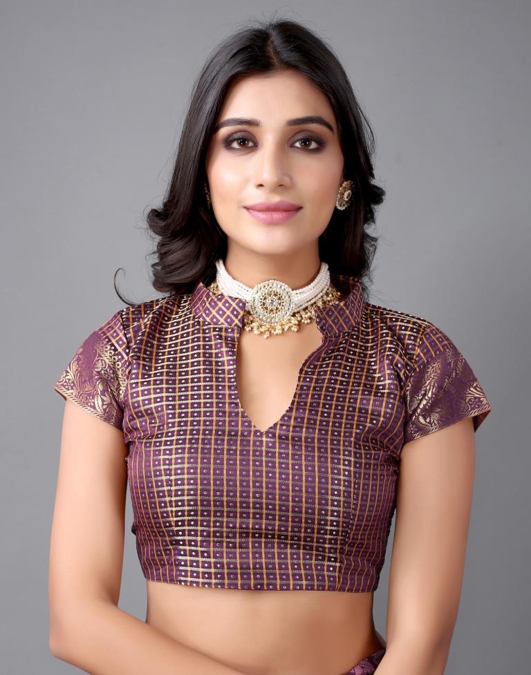 Purple Chiffon Saree | 2312S112