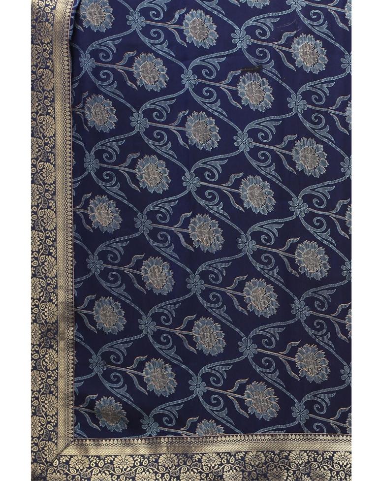 Navy Blue Chiffon Saree | 2312S113