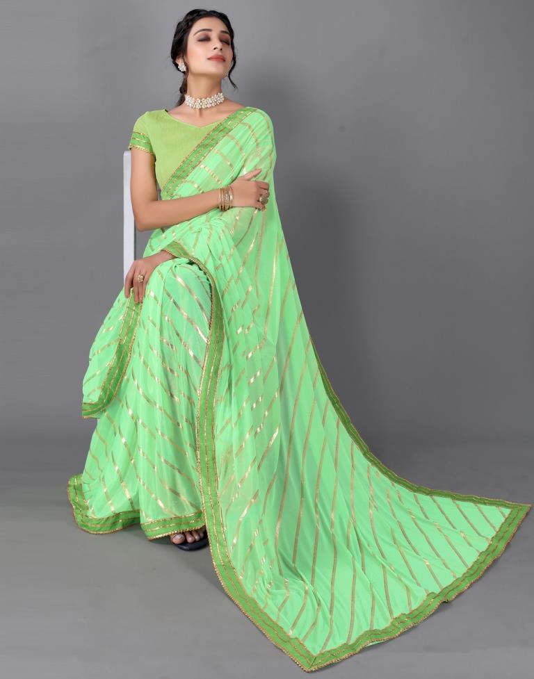 Neon Green Silk Saree | 2314S153