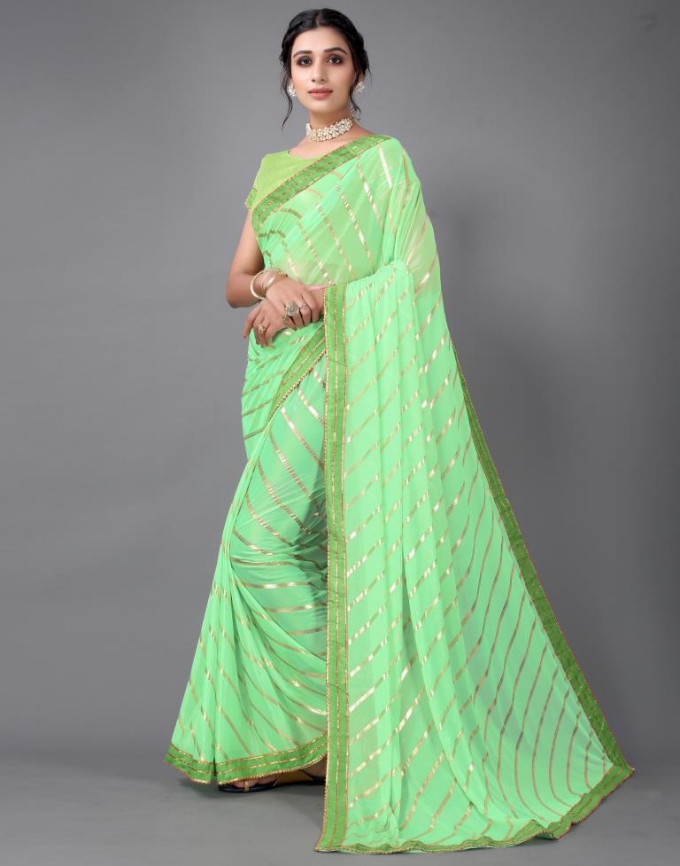 Neon Green Silk Saree | 2314S153