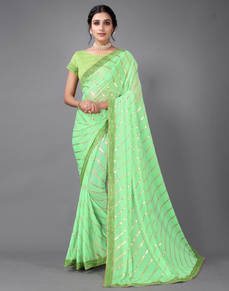 Neon Green Silk Saree | 2314S153