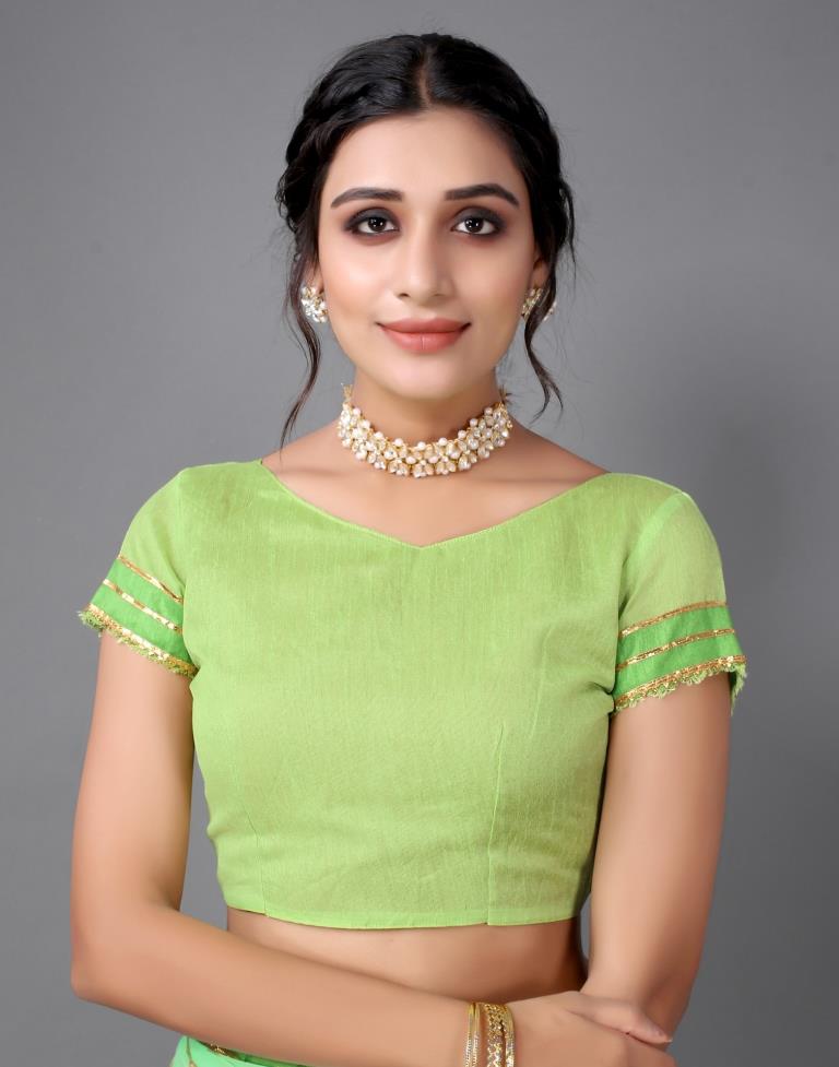 Neon Green Silk Saree | 2314S153