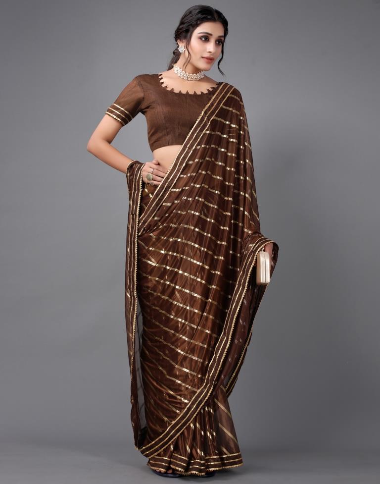 Brown Silk Saree | 2314S155