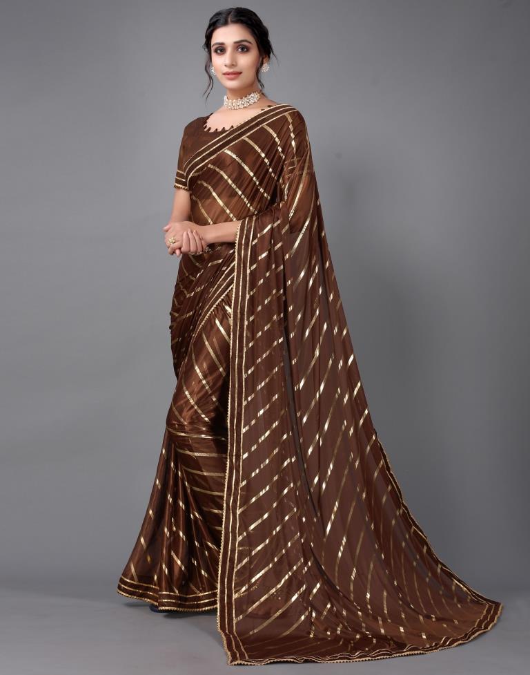 Brown Silk Saree | 2314S155