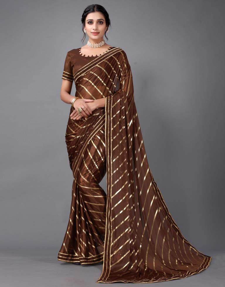 Brown Silk Saree | 2314S155