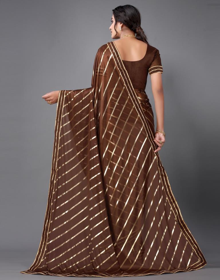 Brown Silk Saree | 2314S155