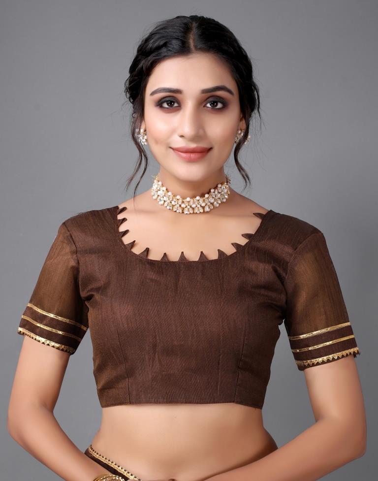 Brown Silk Saree | 2314S155