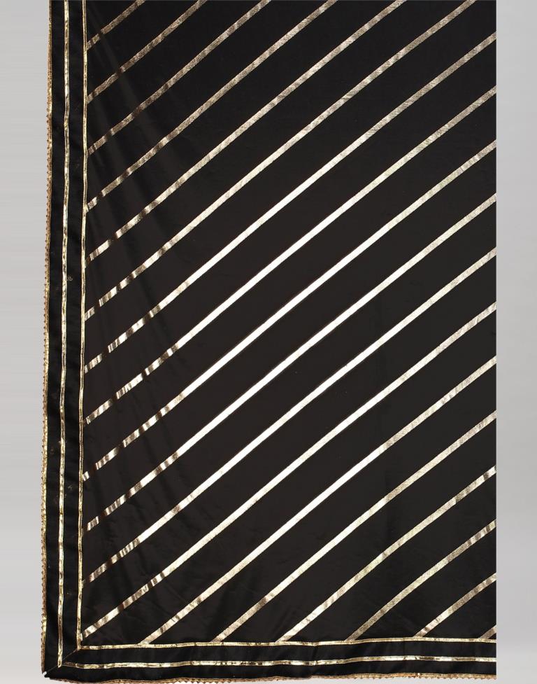 Black Silk Saree | 2314S158