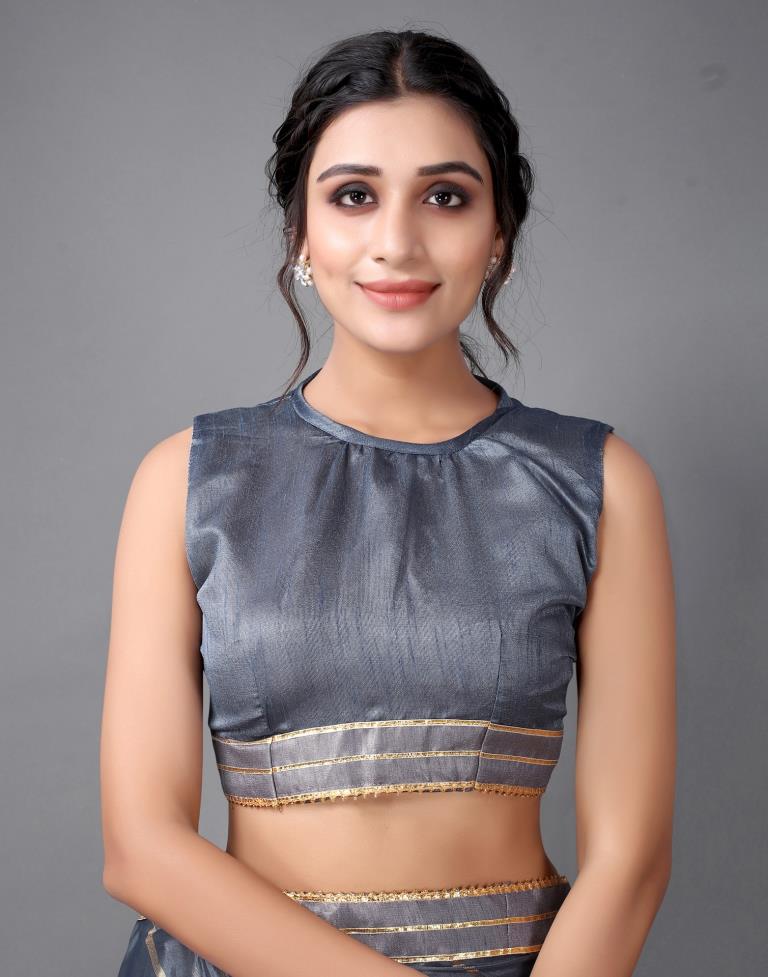 Grey Silk Saree | 2314S160