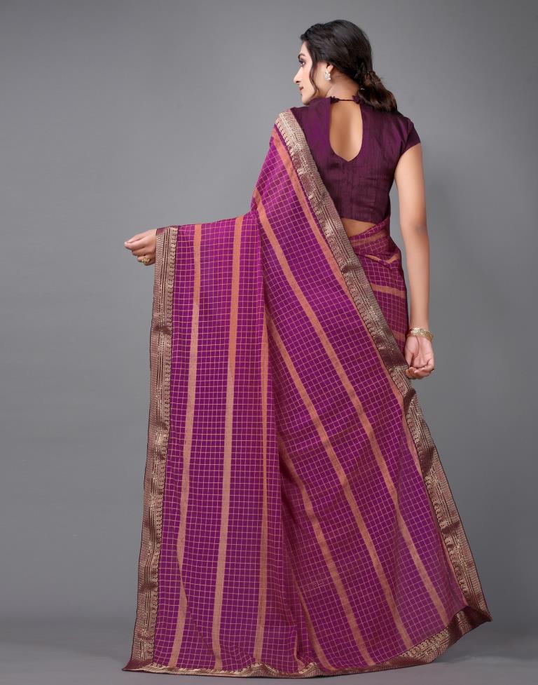 Magenta Printed Saree | 2323S205