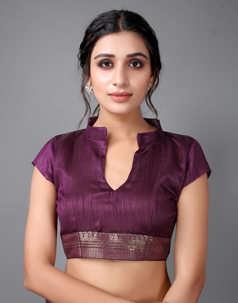 Magenta Printed Saree | 2323S205