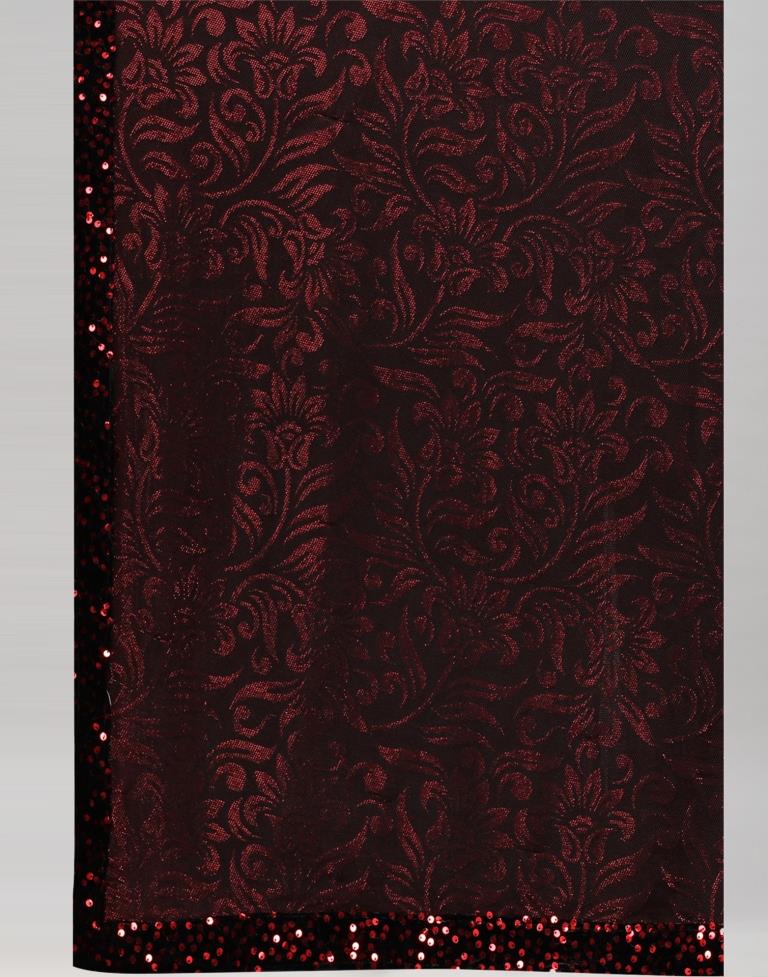 Maroon Woven Saree | 2324S211
