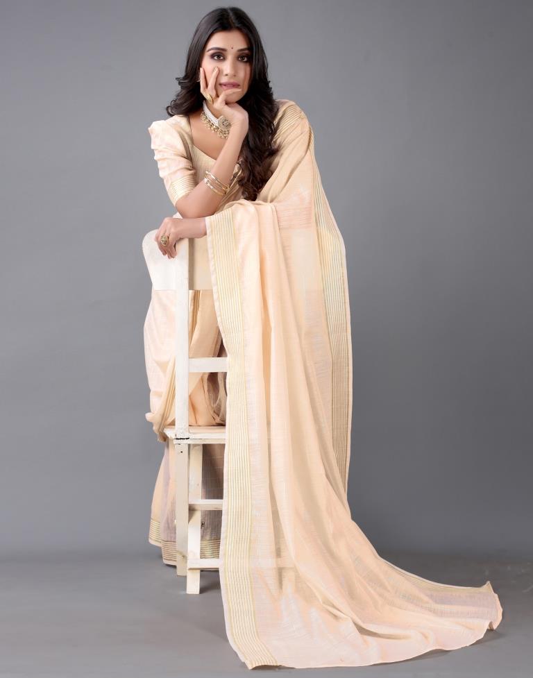 Cream Cotton Saree | 2325S2153