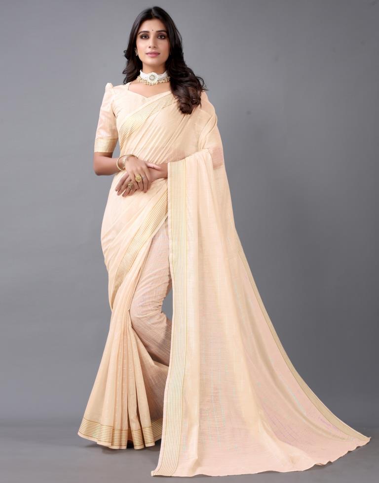 Cream Cotton Saree | 2325S2153