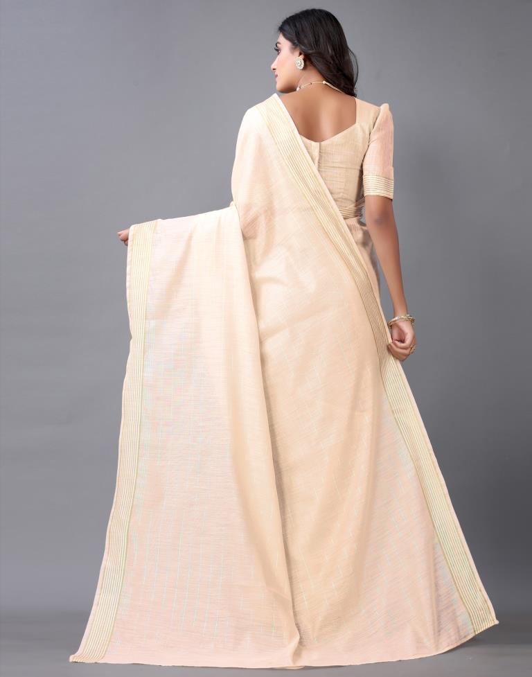Cream Cotton Saree | 2325S2153