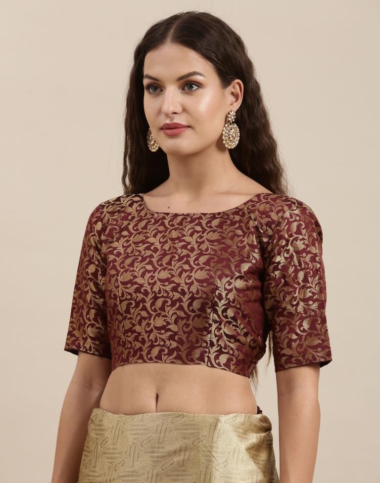 Beige Silk Saree